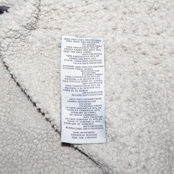 Levi's Men's Faux Leather Sherpa Lined Aviator Bomber Jacket Small Black Classic - Picture 7 of 10